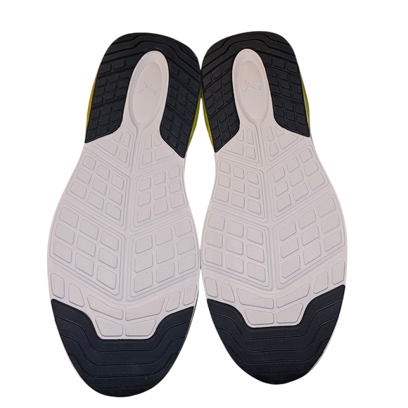 Puma Men's Navy and Yellow Sneakers - Picture 4 of 6